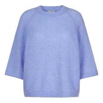 No Man's Land Round-neck Knitwear, female, Blue, Size: S/M 62.174 Round-neck Knitwear