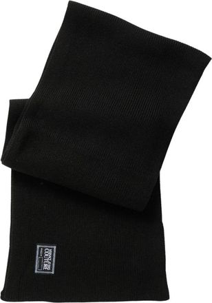Versace Jeans Couture Sjaal met Logopatch - Dames - Wintersjaals - Zwart - ONE Size - Polyester - Accessoires
