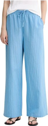 Marc O'Polo Wide Broeken - Dames - Wijde Broeken - Blauw - M - Broeken