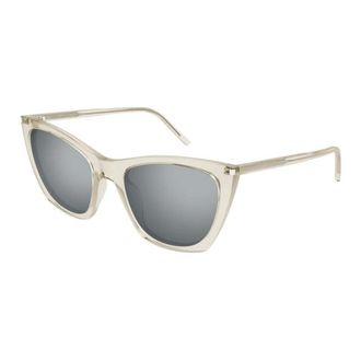 Saint Laurent Dames, Accessoires, Beige, Maat: 55 MM Nylon