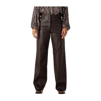Knit-ted Naomi Pant - Dames - Broeken - Bruin - Maat: S Leer