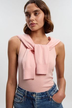 Karen Millen Womens Cashmere Blend Camisole Top - Light Pink - Size X-Small