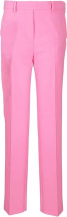 N&deg;21 Stijlvolle wijde broek - Dames - Wijde Broeken - Roze - M - Katoen - Broeken