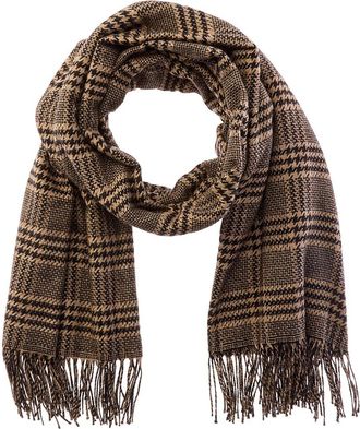 Saint Laurent Etole Prince De Galles Silk & Cashmere-Blend Scarf
