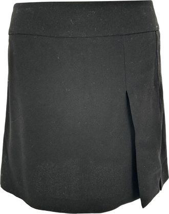 Joseph Half-Pleated Mini Skirt in Black Acetate