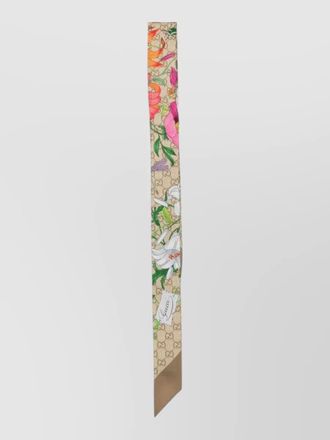 Gucci flora silk foulard pointed tips design