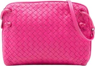 Bottega Veneta Pre-owned Cross Body Bags, female, Pink, Size: ONE SIZE Pre-owned Vintage Leather Crossbody Bag