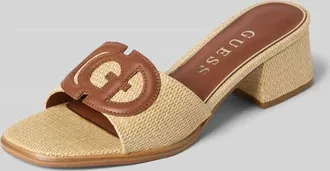 Guess Sandalette aus Leder-Mix in Bast-Optik Modell CERINNA2 in Sand, Gr&ouml;&szlig;e 36