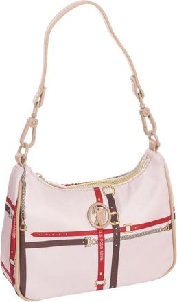 U.S.Polo Association Synthetische Baguette Schoudertas - Dames - Schoudertassen - Beige - ONE Size - Polyester - Tassen