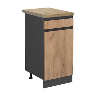 Vicco Mueble bajo de cocina R-Line, Roble dorado, 40 cm, et Roble