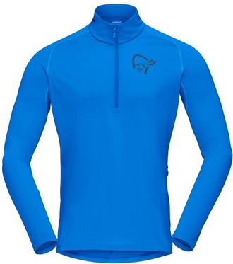 Norr&oslash;na Fj&oslash;r&aring; Equaliser Long Sleeve Zip Top Velotrikot f&uuml;r Herren | blau
