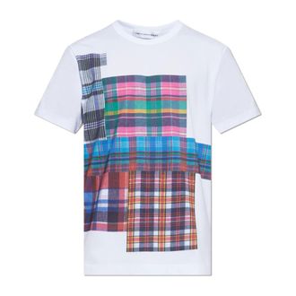 Comme Des Garçons T-Shirts, male, White, Size: L T-shirt with Colorful Print