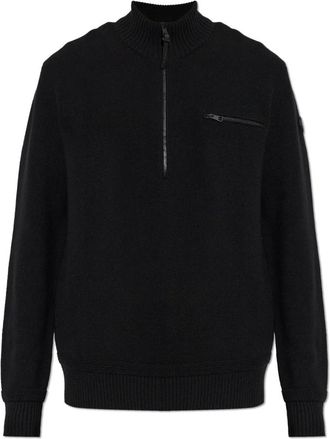 Moncler Truien & Vesten, Heren, Zwart, 3Xl, Wol, Wollen trui met zak