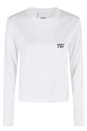 Erika Cavallini Semi Couture White Andrea Long Sleeve T-Shirt