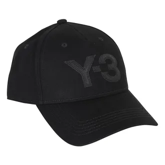 Yohji Yamamoto Accessoires, Heren, Zwart, ONE Size, Katoen, Logo Cap