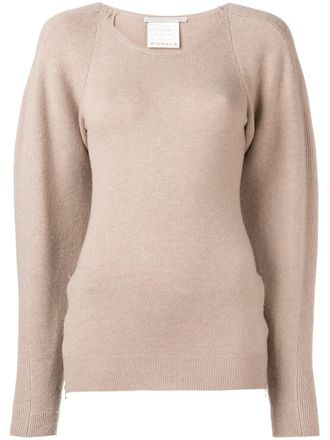 Stella McCartney Trui met rits aan de zijkant - Beige