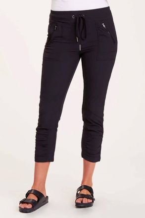 Xcvi Aksana Ruched Leg Panels Legginig In Black