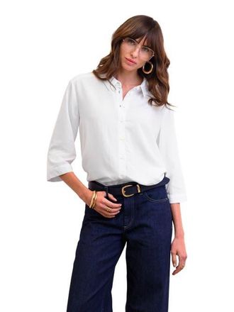 Celtic & Co. Pleat Back Shirt in White at Nordstrom, Size 12