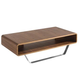 Angel Cerd&aacute; Rectangular Walnut Veneer Coffee Table in Brown