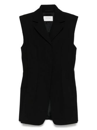Sportmax tailored waistcoat - women - Cotton/Acetate/Elastane/Polyester - 42 - Black