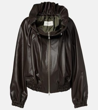 Dries Van Noten Cocoon gathered satin blouson