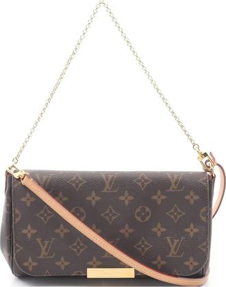 Louis Vuitton Favorite MM monogram shoulder bag - women - Polyester/Leather - One Size - Brown