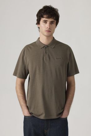 Levi's Polo Authentic - Uomo - S - Marrone / Garment Dye H225 Maitake Brown