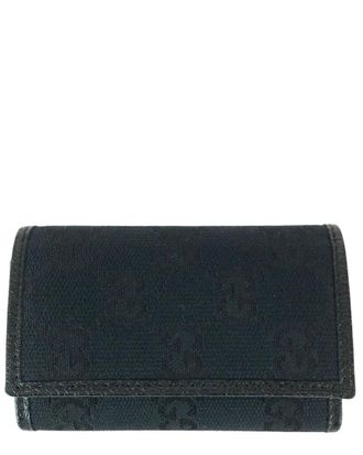 Gucci Gg Canvas Leather Key Case (Authentic Pre-Loved)
