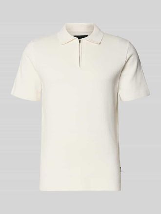 Jack & Jones Regular Fit Poloshirt mit Rei&szlig;verschluss Modell MILANO in Offwhite, Gr&ouml;&szlig;e XXL