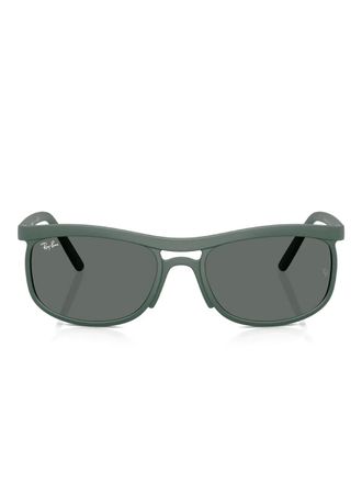 Ray-Ban rectangle-frame sunglasses - unisex - Acetate - 59 - Green
