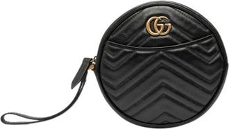 Gucci Pre-owned Clutches, female, Black, Size: ONE SIZE Pre-owned Leather Clutch