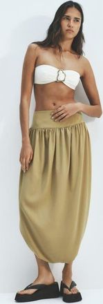 H&M Bubble-hem Tulip Skirt in Dark Beige at Nordstrom, Size Xx-Small