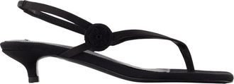 Toteme Sandalen met hoge hak - Dames - Sandalen met hakken - Zwart - 36 EU - Leer - Schoenen
