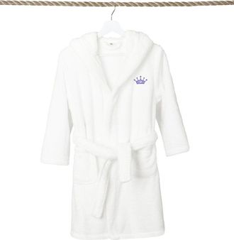 Linum Home Textiles Kids Super Plush Double Brushed Hooded Bathrobe