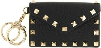 Valentino Garavani Accessoires, Dames, Zwart, ONE Size, Leer, Charm Kaarthouder