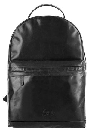 X-zone Laptoprucksack X-ZONE, Gr. B/H/T: 43cm x 29cm x 12cm, onesize, schwarz, Leder, Rindsleder, beschichtet, leicht gl&auml;nzend, Rucks&auml;cke Laptoprucksack, ech