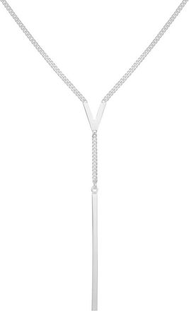 Vince Camuto V Lariat Necklace in Silver Tone at Nordstrom