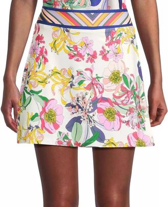 Johnny Was Bee Active Slit Tennis Skirt In Aldrich Scarf Print