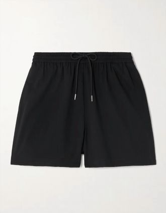 Theory Womens Drawcd Pull-On Shorts In Black