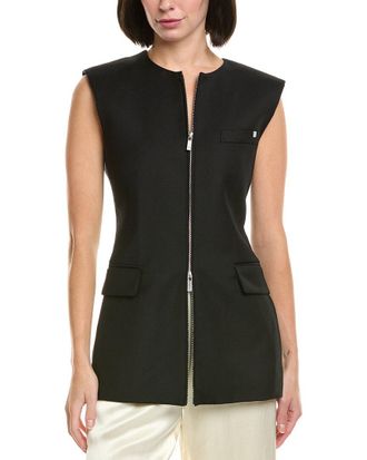 Helmut Lang Zip Wool Blazer Vest
