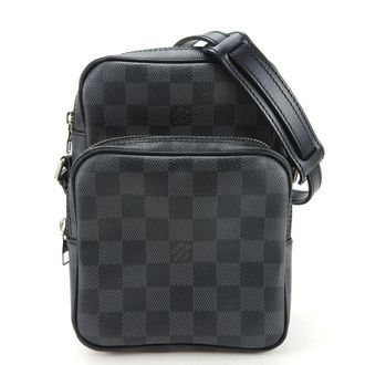 Louis Vuitton Damier Graphite Black Gray Damier Graphite Pochette Shoulder Bag (Pre-Owned)