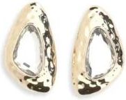 Self Portrait Kristallen Ovale Oorbellen - Dames - Oorbellen - Geel - ONE Size - Accessoires