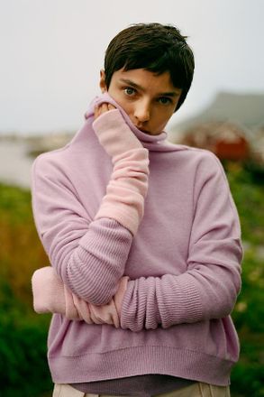 Pilcro 100% Cashmere Turtleneck Sweater