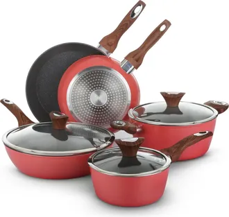 KASANOVA Batteria pentole 8 pezzi corallo Golden 5