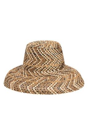 San Diego Hat Company Briza Open Weave Round Crown Hat in Brown at Nordstrom
