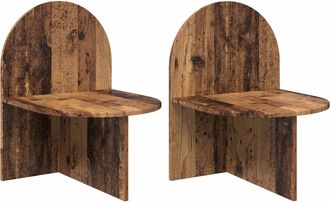 vidaXL Mesita De Noche 2 Uds. Madera Envejecida 48 X 49 X 65 Cm Vidaxl