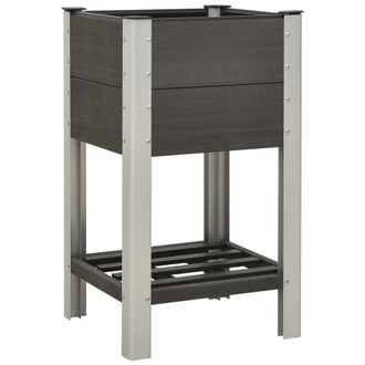 vidaXL Mesa De Cultivo Para Jard&iacute;n Con Estante Wpc Gris 50x50x90 Cm Vidaxl