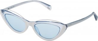 Police Womens SPL937 52 52095W Sunglasses - Blue - One Size
