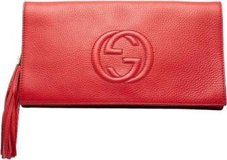 Gucci Pre-owned Clutches, female, Red, Size: ONE SIZE Pre-owned Tassel Clutch