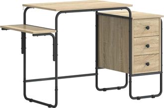 vidaXL Escritorio Con Almacenamiento Roble Sonoma 120 X 50 X 75 Cm Vidaxl